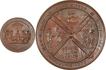 1898 Greater New York (Charter Day) Medal. By Edward Hagaman Hall, Dies by Tiffany & Co. Miller-13. Bronze. Edge No. 1. Mint State, Light PVC Residue....