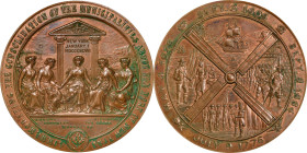 1898 Greater New York (Charter Day) Medal. By Edward Hagaman Hall, Dies by Tiffany & Co. Miller-13. Bronze. Plain Edge. About Uncirculated, Verdigris....
