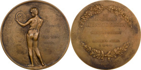 1910 American Numismatic Society Second Membership Medal. Corrected Reverse. By Gutzon Borglum, struck by Tiffany & Co. Miller-27, Baxter-248. Bronze....