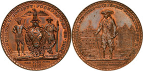 1903 St. Nicholas Society New Amsterdam City Government 250th Anniversary Medal. Bronze. Mint State, Light PVC Residue.
50.3 mm. Obv: Full length por...