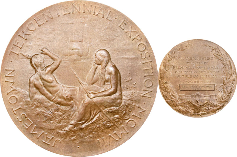 1907 Jamestown Tercentennial Exposition Award Medal. By Tiffany & Co. Bronze. Mi...