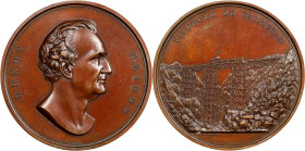 1872 Henry Meiggs, Verrugas Viaduct Medal. By J.S. & A.B. Wyon, struck by Tiffany & Co. Julian UN-17. Copper, Bronze. Mint State.
57.8 mm. From a min...