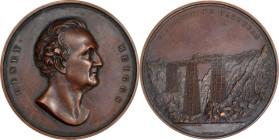 1872 Henry Meiggs, Verrugas Viaduct Medal. By J.S. & A.B. Wyon, struck by Tiffany & Co. Julian UN-17. Copper, Bronze. About Uncirculated.
57.8 mm. Fr...