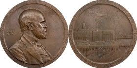 1900 Abram Stevens Hewitt 78th Birthday Medal. Paris Mint. By Louis-Oscar Roty, published by Tiffany & Co. Bronze. About Uncirculated, Light Residue....