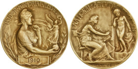 1910 National Academy of Design, Isidor Memorial Medal. By Tiffany & Co. Gold. Mint State.
40.2 mm. 44.9 grams, 18 karat, 1.08 troy ounces AGW. Obv: ...