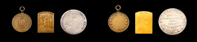 Lot of (3) Golf Medals. By Tiffany & Co. About Uncirculated.
Included are: 1911 Massachusetts Golf Association award medal, bronze, 38 mm, awarded; 1...