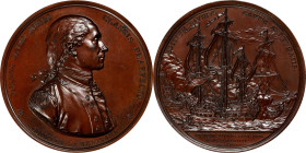 Electrotype Copy 1779 Captain John Paul Jones / Bonhomme Richard vs. Serapis Naval Medal. Original Dies. Type of Adams-Bentley 8, Betts-568, Julian NA...