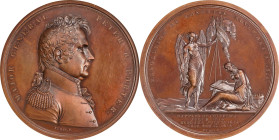 "1814" Major General Peter B. Porter Medal. Original Dies. Julian MI-18. Bronze. MS-62 BN (NGC).
65 mm.
From Heritage's Certified American Tokens & ...