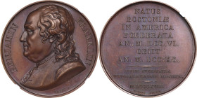 "1818" (ca. 1830) Benjamin Franklin Series Numismatica Medal. Greenslet GM-42. Bronze. MS-66 BN (NGC).
41 mm.

Estimate: $400