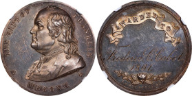 1861 Boston School Medal. Greenslet GM-359, Julian SC-11. Rarity-3. Silver. Unc Details--Mount Removed (NGC).
34 mm. Central reverse inscribed to the...