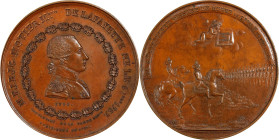 1790 Lafayette Reviewing the Paris National Guard Medal. By Montagny. Olivier-3. Bronze. Mint State.
52.2 mm.

Estimate: $150