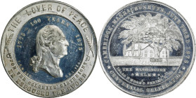 1875 Cambridge Centennial, Washington Elm Medal. Musante GW-835, Baker-436B, HK-Unlisted, Unlisted SCD-275b. White Metal. Mint State.
35 mm.

Estim...
