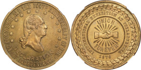 1876 Union Forever Medal. Musante GW-880, Baker-425B. Brass. MS-66 (NGC).
39 mm.

Estimate: $250