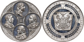 1881 Yorktown Commemoration Medal. Musante GW-966, Baker-454B. White Metal. MS-64 PL (NGC).
32 mm.

Estimate: $200