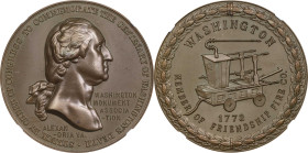 "1773" (1904) Washington Monument Association Medal. Member of Friendship Fire Co. Baker-1828. Bronze. MS-66 (NGC).
40 mm.

Estimate: $125