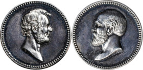 Undated (1882) U.S. Mint Lincoln and Garfield Medal. Second Size. Cunningham 22-330S, King-541, Julian PR-41. Silver. About Uncirculated.
18.5 mm.
F...