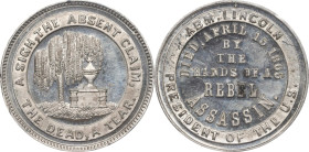 "1865" A Sigh, The Absent Claim Medal. Cunningham 36-030W, King-266. White Metal. MS-65 PL (NGC).
28 mm.

Estimate: $750