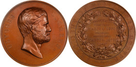 "1873" (1879) Ulysses S. Grant Presidential Medal. Julian PR-15. Bronze. MS-66 BN (NGC).
76 mm.

Estimate: $500