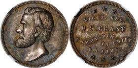 Undated (ca. 1866-1868) Ulysses S. Grant Presidential Medalet. Julian PR-42. Silver. MS-62 (NGC).
18 mm.

Estimate: $250