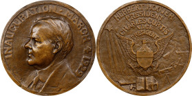 1929 Herbert Hoover Inaugural Medal. Dusterberg OIM-7B70, MacNeil HCH-1929-2. Bronze. Mint State, Edge Bruises.
69 mm.

Estimate: $500
