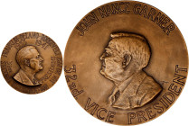 1937 Franklin Delano Roosevelt Second Inaugural Medal. Dusterberg-OIM 9B76, MacNeil-FDR 1937-3. Bronze. Mint State.
76 mm.

Estimate: $350
