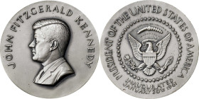 1961 John F. Kennedy Inaugural Medal. Dusterberg-OIM 15S70, MacNeil-JFK 1961-2. Silver. No. 1362. Mint State.
70 mm. 172.7 grams, .999 fine, 5.55 tro...