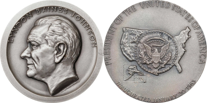 1965 Lyndon Baines Johnson Inaugural Medal. Dusterberg-OIM 16S64, MacNeil-LBJ 19...
