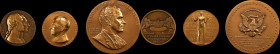 Lot of (3) Medals with Portraits of Presidents. Bronze. Mint State.
Included are: George Washington: 1931 International Colonial Exposition, Paris Mi...