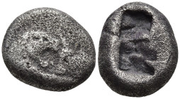 KINGS of LYDIA. Kroisos (circa 560-546 BC). Sardes
AR Siglos (13.5mm 4.92)
Obv: Confronted foreparts of a lion and a bull.
Rev: Two incuse squares,...