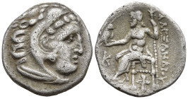 KINGS of MACEDON. Alexander III ‘the Great’ (336-323 BC). Struck under Antigonos I Monophthalmos (circa 310-301). Kolophon
AR Drachm (14.3mm 2.04g)
...