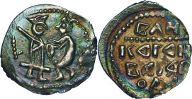 RUSSIAN COIN
IVAN VLADIMIROVICH, 1408-1430
Denga ND, Novgorod. Petrov pl.2, 24; Spassky p.93, 3. 0.77 g. Extremely fine
Hess Divo, A.306, 07.06.200...