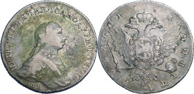 RUSSIAN COIN
PETER III, 1762
Rouble 1762, St. Petersburg.
23.81g.
Bitkin 11, Uzdenikov 924, Dav. 1682.
Near fine
UBS, Auction 67, 6-8.09.2006, l...