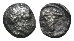 Cilicia. Soloi. (390-375 BC) AR Obol. Obv: male head right. Rev: grape bunch. Weight 0,21 gr - Diameter 5 mm