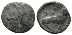 Galatia. Pessinos. (2nd-1st Century BC) Æ Bronze. Obv: head of Cybele right. Rev: lion seated right. Weight 3,17 gr - Diameter 14 mm