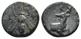 Ionia. Ephesos. (202-133 BC) Bronze Æ. Obv: bee. Rev: deer in front of palm tree. Weight 1,83 gr - Diameter 11 mm
