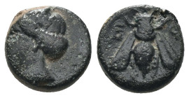 Ionia. Ephesos. (4th Century BC) Bronze Æ. Obv: bust of Artemis left. Rev: bee. Weight 1,36 gr - Diameter 8 mm