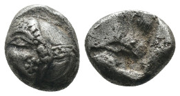 Ionia. Phokaia. (510-494 BC) AR Diobol. Obv: helmeted female head left. Rev: incuse square. Weight 1,21 gr - Diameter 8 mm