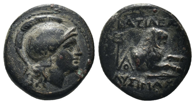 Thrace. Lysimachos. (323-281 BC). Bronze Æ. Obv: helmeted head of Athena right. ...