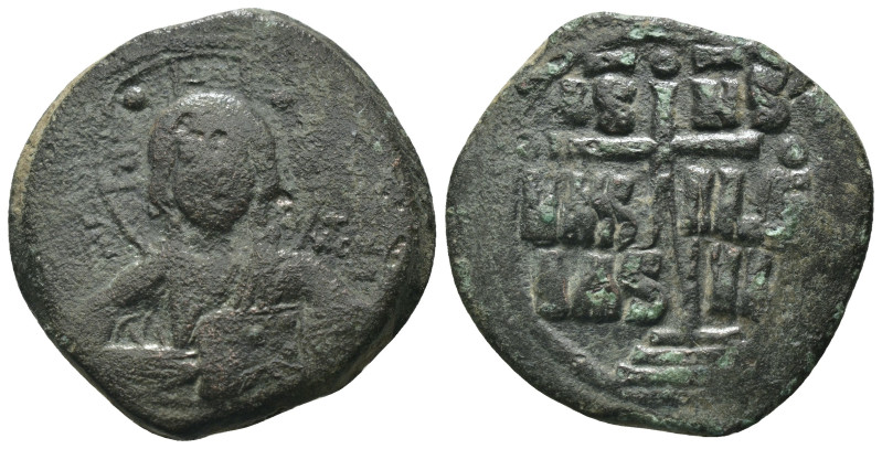 Basil II. and Constantine VIII. (1020-1028 AD). Follis. Constantinople. Obv: bus...