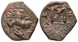 Constans II. (641-668 AD). Follis. Obv: Constans II. standing facing. Rev: M. Weight 3,79 gr - Diameter 20 mm