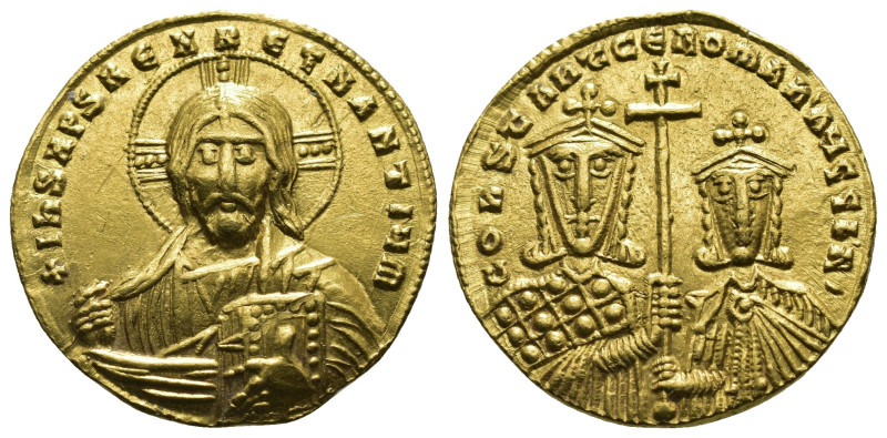 Constantine VII. and Romanus II. (945-954 AD) AV Solidus. Obv: +IhS XIS RЄX RЄGN...