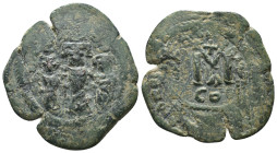 Heraclius. (610-641 AD) Æ Follis. Constantinople. Obv: Heraclius and sons standing facing. Rev: ANNO M. Weight 5,84 gr - Diameter 28 mm