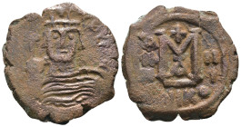 Heraclius. (610-641 AD) Æ Follis. Nicomedia. Obv: crowned bust of Heraclius facing. Rev: ANNO M.Weight 10,24 gr - Diameter 28 mm