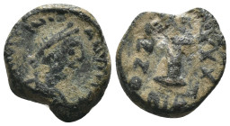 Justin I. (518-527 AD). 10 nummi. Antioch. Obv: diademed bust of Justin I. right. Rev: large I. . Weight 3,18 gr - Diameter 14 mm