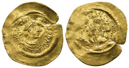 Justinian I. (527-565 AD) AV Tremissis. Constantinople. Obv: DN IVSTINIANVS PP AV. pearl-diademed bust of Justinian I. right. Rev: VICTORI AVGVSTORVM....