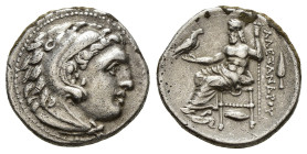Kingdom of Macedon. Alexander III 'The Great' AR Drachm.
Kingdom of Macedon. Alexander III 'The Great' AR Drachm. Kolophon, circa 322-317 BC. Struck ...