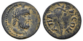 PHRYGIA. Apameia. Pseudo-autonomous. Ae (Circa 244-268).
Obv: Bearded and draped bust of Sarapis right, wearing polos.
Rev: AΠAMEΩN / ANΔPONOKO / AΛ...