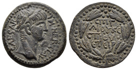 SYRIA, Seleucis and Pieria. Antioch. Nero, 54-68. Dupondius (Orichalcum) legate series, year EIP (115) = 66-67. IM• NER• CLAV CAESAR Laureate head of ...