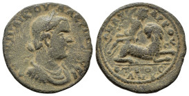 CILICIA. Anazarbus. Valerian I , 253-260. Hexassarion , CY 272 = 253/4. AYT K Π ΛIK OYAΛЄPIANOC CЄ Laureate, draped and cuirassed bust of Valerian to ...