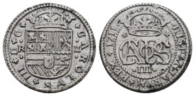 SPAIN. Carlos III [Karl VI] (Pretender, 1701-1714). 2 Reales (1711). Barcelona.
Obv: CAROLVS III D G.
Crowned coat-of-arms.
Rev: HISPANIARVM REX.
...